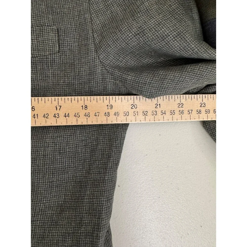 Zara 100% Linen mens plaid 2 button blazer tailored‎ office sz 38 (M)